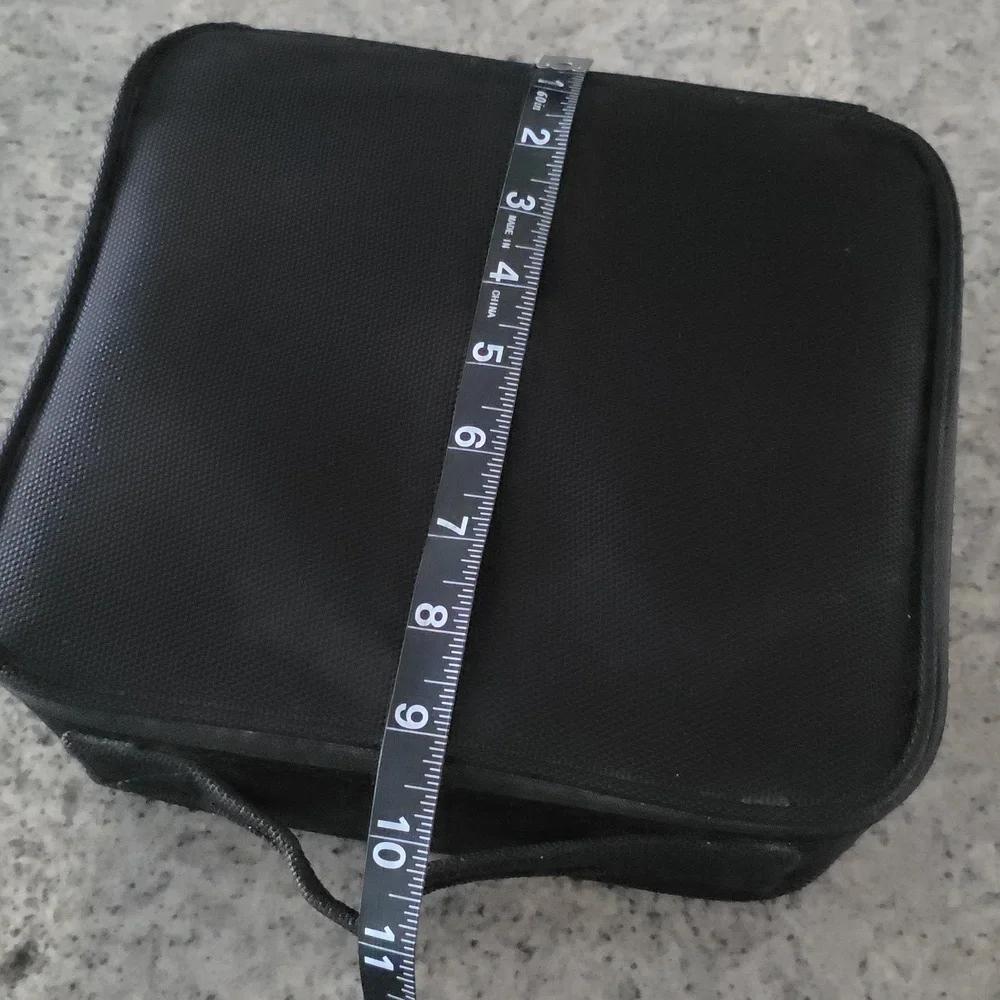 Black Canvas Makeup Organizer Case